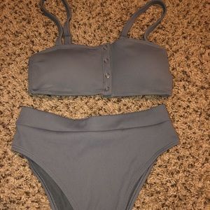 Ribbed High Waisted Bikini